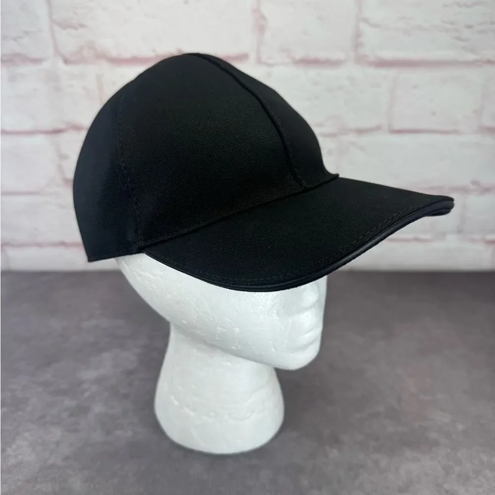Authentic Gucci Gg Interlocking Logo Black Baseball Cap Hat